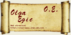 Olga Egić vizit kartica
